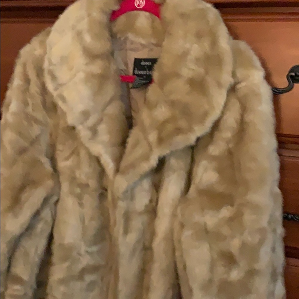 Beautiful BASSO faux fur coat.